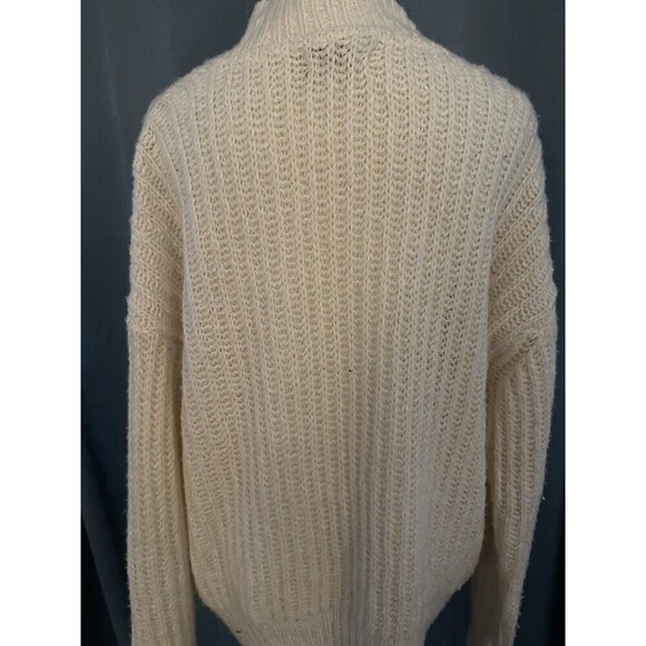 Anthropologie Pilcro Size L Cotton Wool Blend V Neck Ivory Sweater Top - Picture 4 of 4